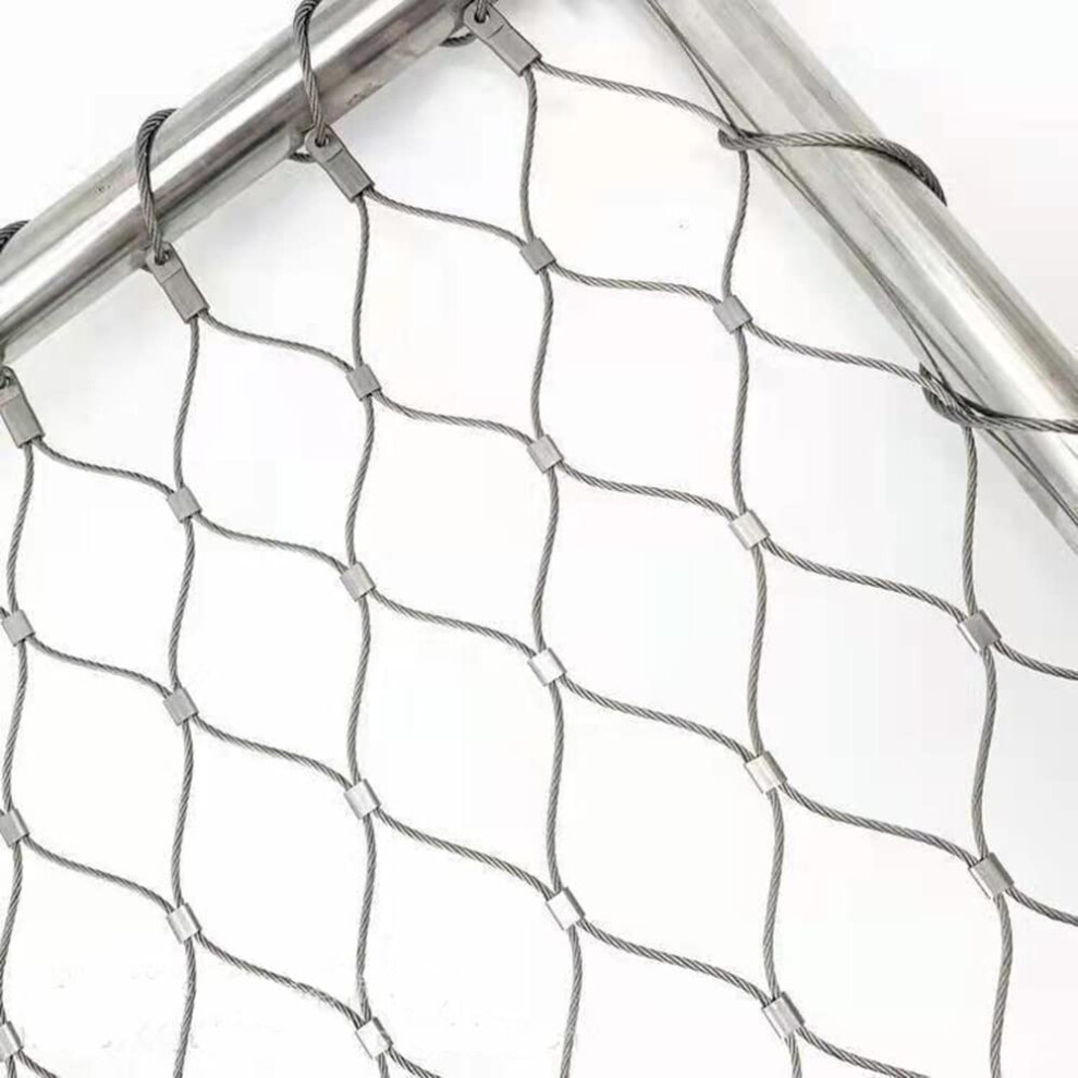 304 Stainless Steel Wire Mesh, XType Flexible Balustrade Infill, 3mm, 2x6m Durable DIY Net Silver-image-OPC-PP7SG2Q-NEW