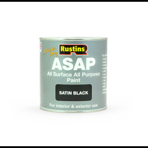 Rustins Rustins ASAPBL1000 ASAP Paint Black 1 Litre
