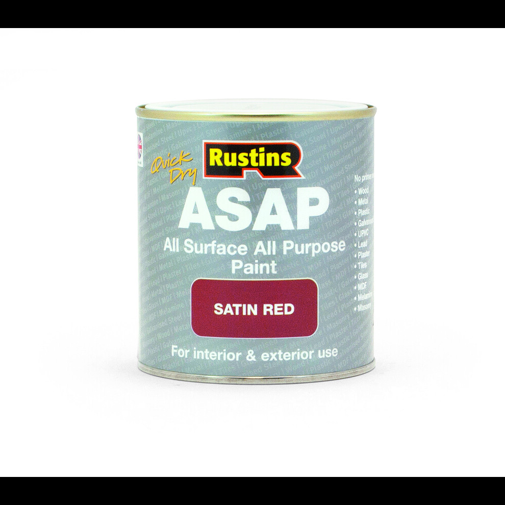 Rustins ASAPRD500 ASAP Paint Red 500Ml