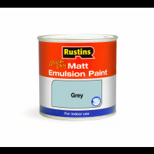 Rustins Matt Emulsion Paint - Grey 500ml