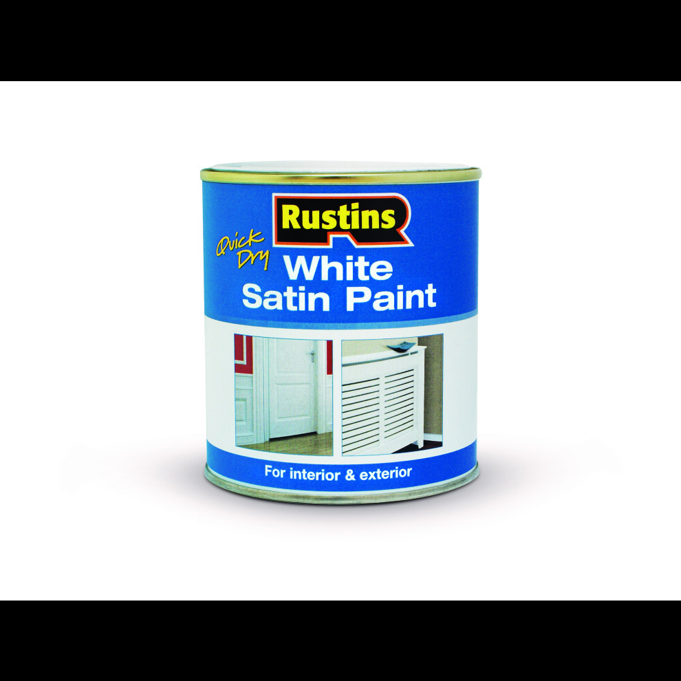 Rustins WHISW1000 White Satin Paint 1 Litre