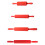 Ergonomic Plastic Dough Roller Stick Resistant Rolling Pin-red 1