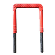 Escape Ladder Heavy Duty Steel Basement Window Well Emergency Exit with Adjustable AntiSlip Steps Red 40x40x2cm