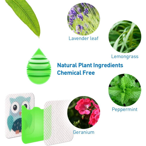 Αυτοκόλλητα Citronella Patch, Φυσικό Απωθητικό Κουνουπιών για Εσωτερικές & Εξωτερικές 2