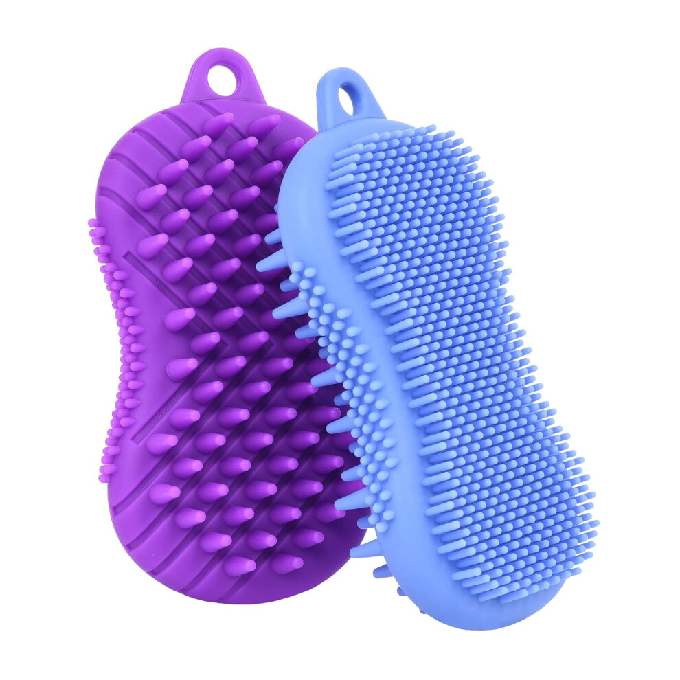 Light Exfoliating Body Scrubber, Travel Must-Haves For Fresh Skin, Eco-Friendly Material, Soft Silicone Needles, Gentle Exfoliation, Deep Clean Skin, 3