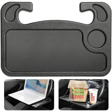 Laptophouder voor in de auto, bureau voor op het stuur met pennenhouder, multifunctionele reisaccessoires voor professionals die veel onderweg zijn.