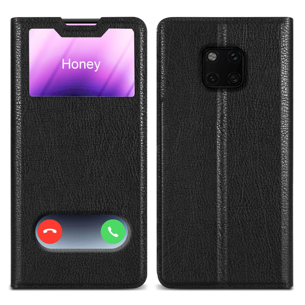 Cadorabo Case For Huawei Mate 20 Pro Cover Book Wallet Protection Pu Leather Flip Magnetic Smart View Etui Black 4063758331082