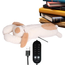 Stuffed Animal Heating Pad Dog Plush USB Electric Adjustable Temperature Automatic ShutOff Shoulder Neck Back Yellow
