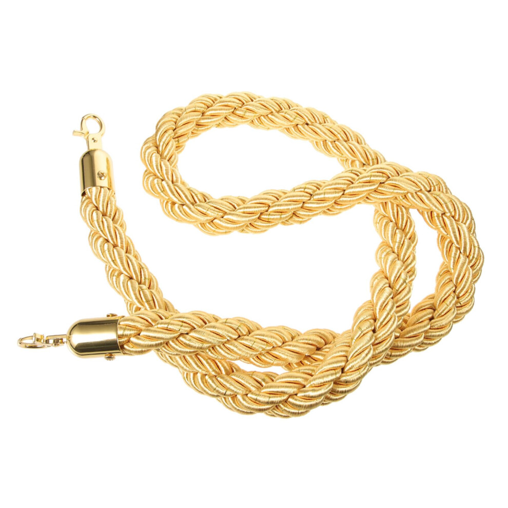 Barrier Rope With Hook Snake Rope Rope Barriers Belt Stanchion Rope Bars Rope Party Queue Barrier Rope Crowd Control Rope Stun Golden 9412369194794