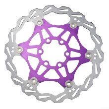 Stainless Steel Floating Disc Brake 160mm 6 Bolts for Mountain Bike (Purple)