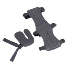 Adjustable Archery Arm Guard with Finger Protector Thick Padded Sleeve One Size For Hunting, Riding, and Sports