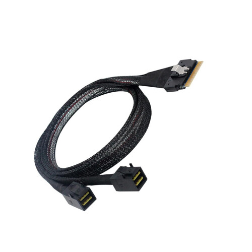 SFF8654 8i To 2x SFF8643 Data Cable For Server Storage And Speed Networking 0.8m 1