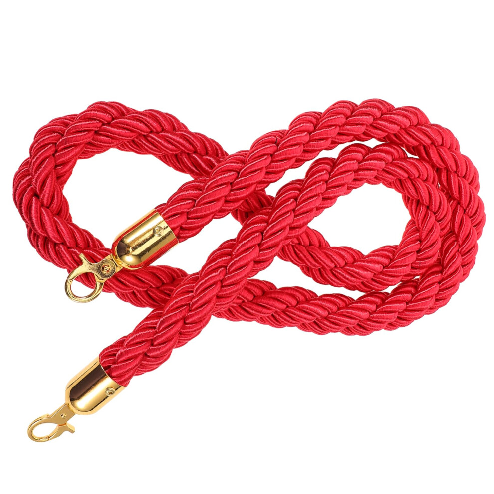 Queue Barrier Rope With Metal Clips, Tearresistant And, Ideal Crowd Control Rope For Events And Public Places, 2 Meters Including Rope Tightener 9426802334654