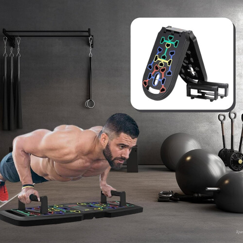Pushup board – Abdominal muscle board, pushup strength training board  Multifunctional pushup bar system 1