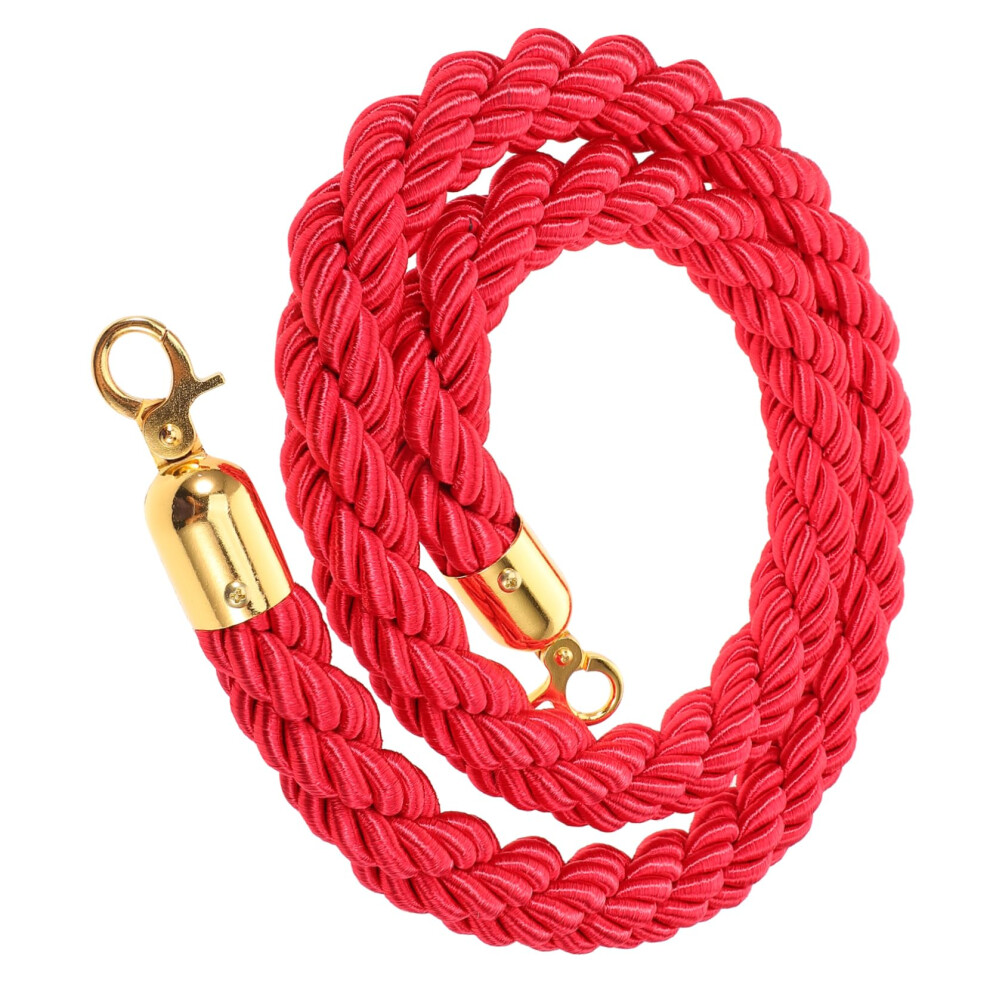 Queue Barrier Rope Hooks For Post Ropes, Red, Easy To Install And Dismantle. 9365049962179