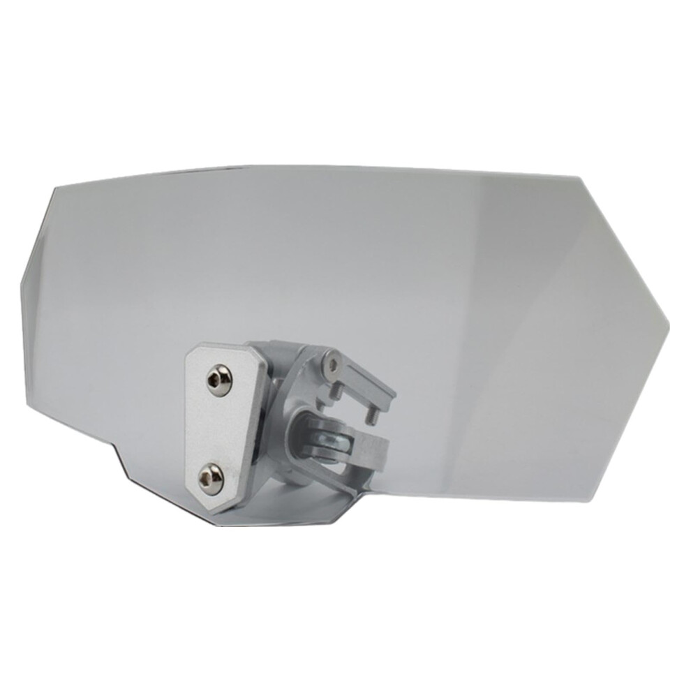 Motorcycle Heightened Small Windshield Adjustable Windshield Extension Clipon Wind Deflector Wind Shield Gray 9426802335088