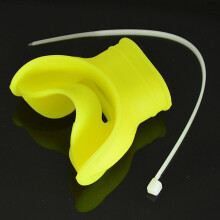 FoodGrade Silicone Octopus Regulator Holder Mouthpiece Cover and Retainer Clip Yellow For Scuba Diving and Snorkeling Gear