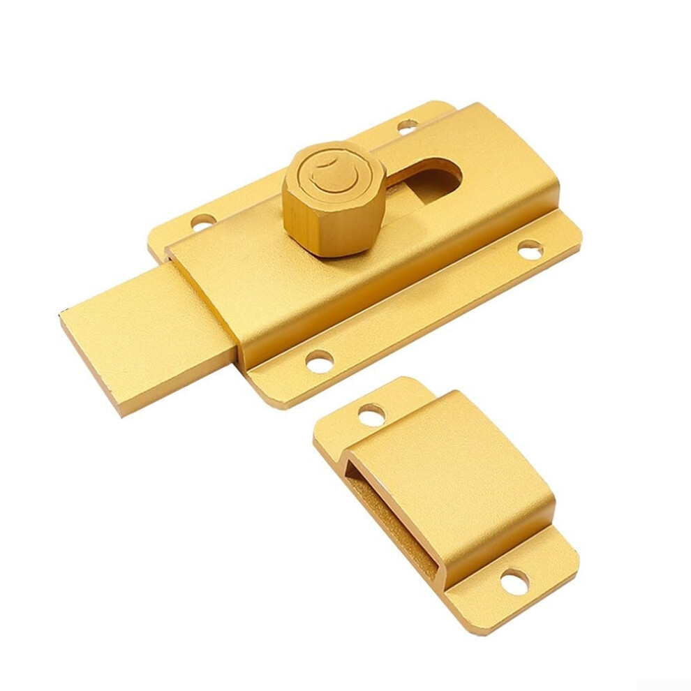 80Mm Door Bolt Aluminum Alloy Latch For Bathroom Privacy Gold Finish 9365049962377
