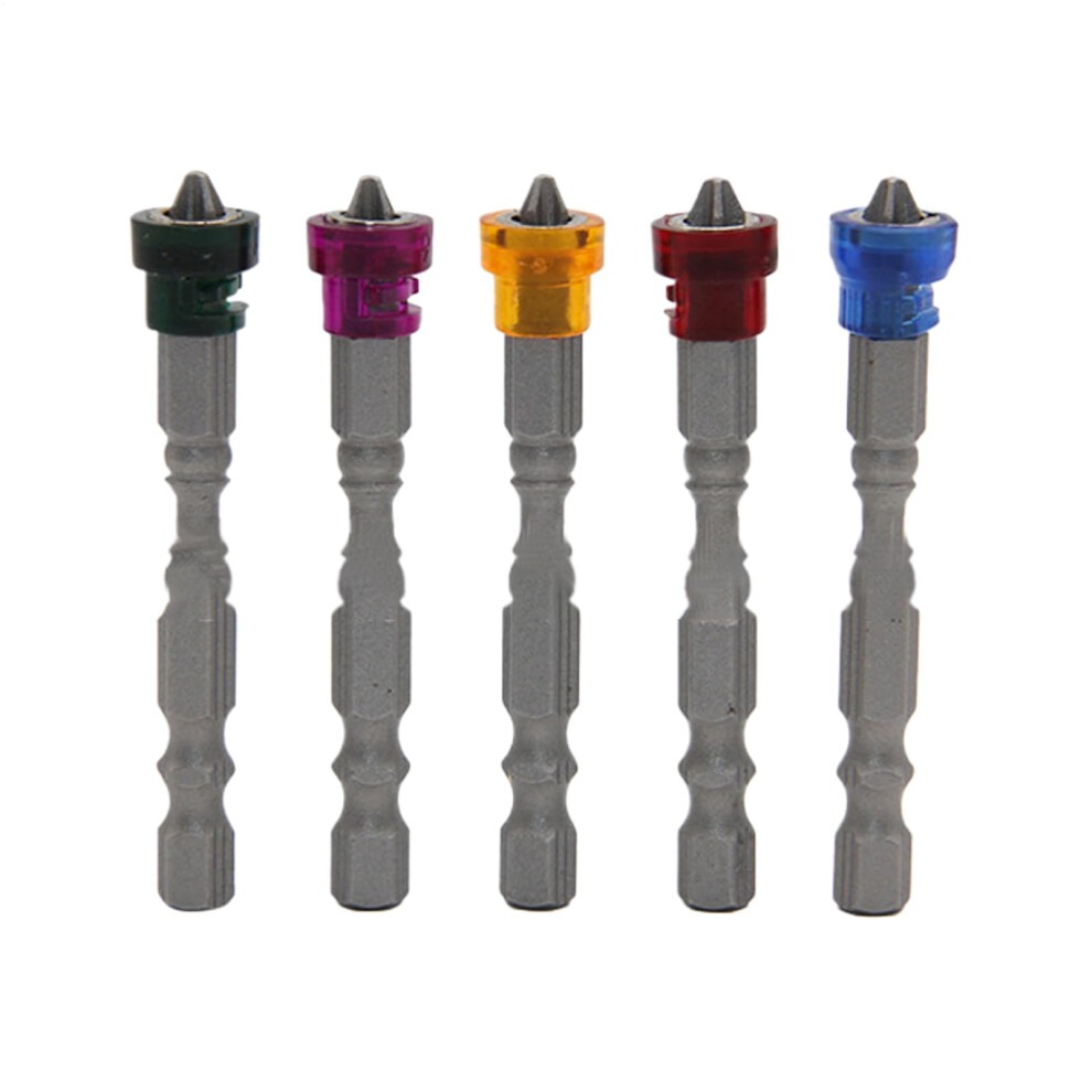 Magnetic Drill Bit Set 5Piece Precision Colored Screw Driver Bit Sets Antislip For Metalworking 9189345063688