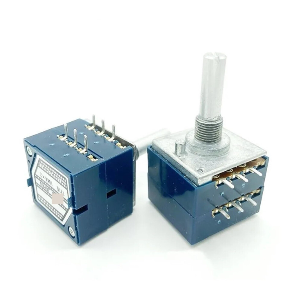 1Pcs 10K 20K 50K 100K 250K 500K Rk27 Potentiometer Dual 10500Kax2 Slotted Rotary Switch 6Pin(20K) 9365049962773