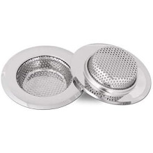 Passoire d'évier de cuisine indéformable et antirouille, filtre de vidange en acier inoxydable de qualité supérieure avec large rebord, une