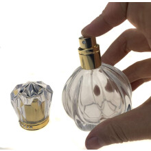 Navulbare kristallen glazen verstuiver voor parfums, ideaal voor zelfgemaakte beautyproducten, vintage pompoenvormige houder, lekvrij ontwerp