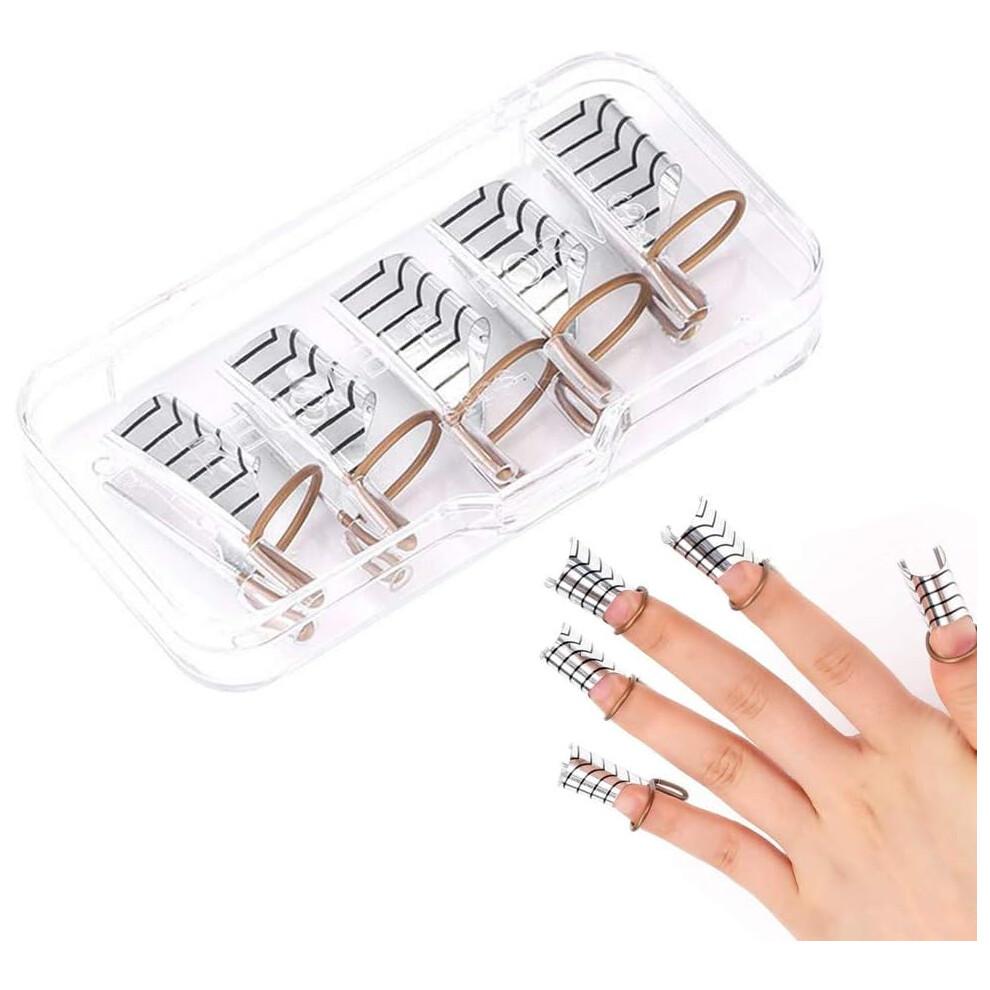 Reusable Nail Art Extension Forms, Durable Sturdy Aluminum with Flexible Adjustable Design, Accurate Guide Lines for Salon-Grade Manicures at Home