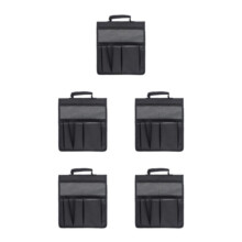 5piece set of and foldable garden kneeling pad tool bag for easy storage, multipurpose work, portable storage bags, black