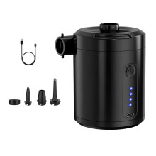 Rechargeable Air Pumps Fast Charging For Inflatable Mattress Black