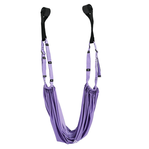 Yoga Stretch Strap  Flexibility Exercise Belt with Door Support, violet
