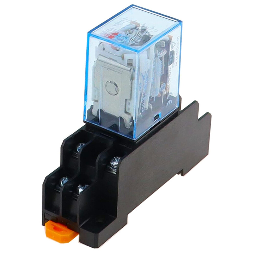My2p Relay Dpdt Micro Electromagnetic Relay Switch With Socket Base Dc 12V 24V 36V 48V 110V 220V Models My2p/My2nj 9412369196996
