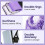 Yoga Stretch Strap  Flexibility Exercise Belt with Door Support, violet 5