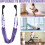 Yoga Stretch Strap  Flexibility Exercise Belt with Door Support, violet 3