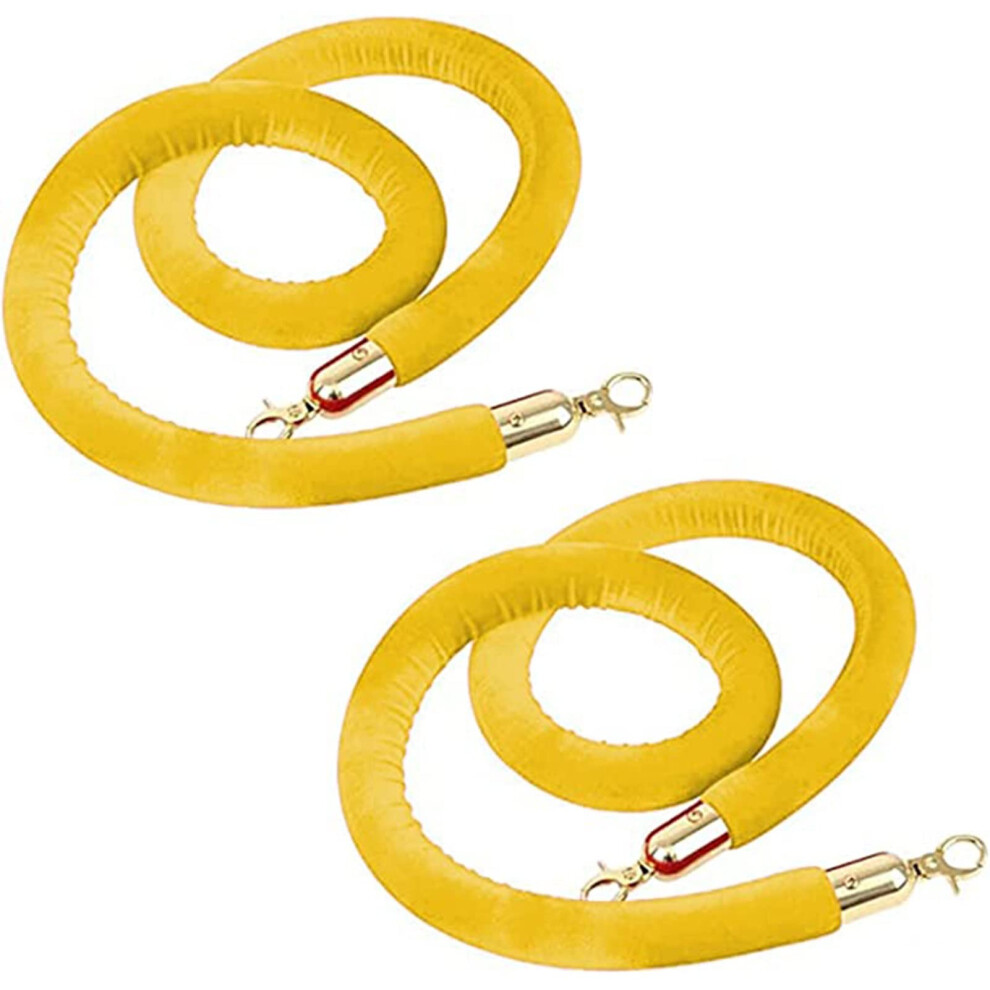 Queue Barrier Rope 4/5 Feet, Crowd Control Barrier Ropes, 2Pack, Velvet Rope For Grand Openings, Post Hanging Ropes With Hooks, Rope Barrier 3 (G) 9412369197238