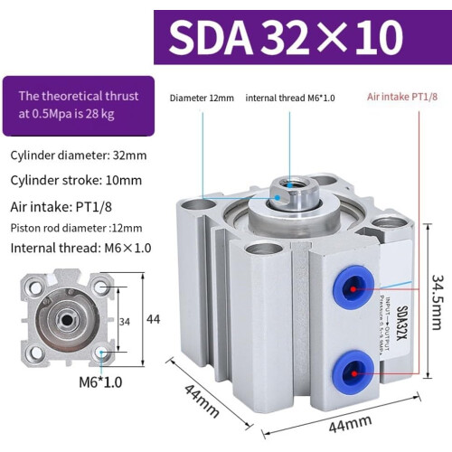 Improved SDA thin cylinder, various sizes, stable and lownoise (SDA3255) 2