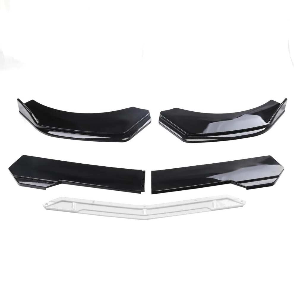 Car Front Spoilers Universal Front Bumper Lip Shovel Spoiler Diffuser Anticollision Scratch Resistant Black/White 9412369197450