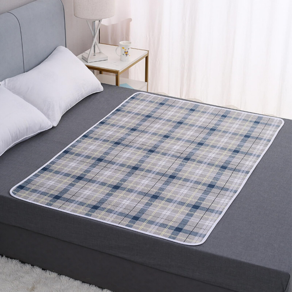 Washable Incontinence Bed Pads For Kids And Adults Waterproof Machine Washable Reusable 100 X 150 Cm Chic Plaid
