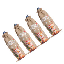 Sac de transport de bouteilles en tissu,-couleur lin naturel