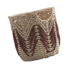 Minimalistischer Rattan-Design-Aufbewahrungskorb mit-Rot
