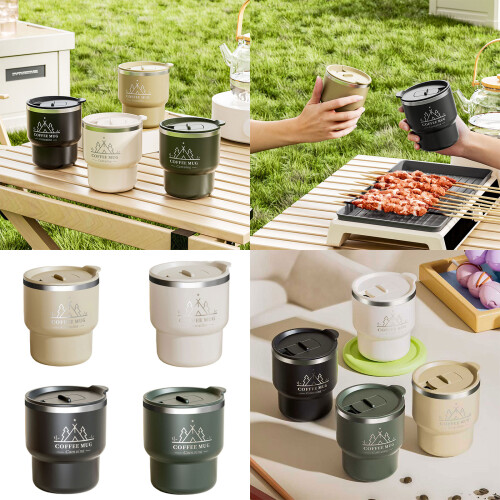 400ML Thermal Cup 304 Stainless Steel Double Layer-Coffee 2