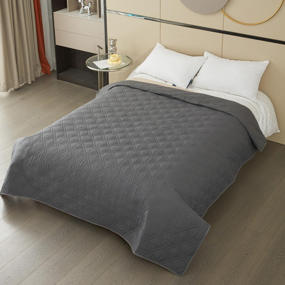 Dark/Gray Washable Incontinence Bed Pads 130X210cm Lx13 Machine Washable, Reusable, Wheelchair Car Sofa Compatible