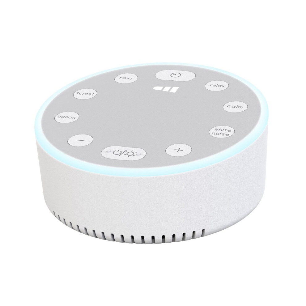 White/Light Noise Machine With Night 6 Soothing Sounds, Compact Travel Sound Machine For Sleep