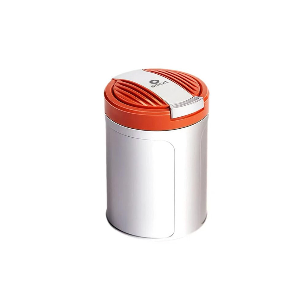 Car Ashtray For Smart Fortwo C453 20142019, Portable Lid Smellproof Smokeless Led Travel Cigarette Holder Light/Orange 9365049963893