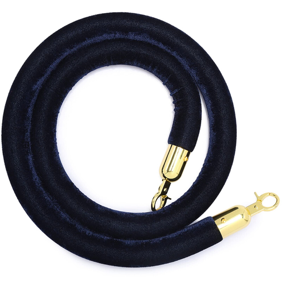 Queue Barrier Rope From Stanchion, Queue Barrier Ropes With Golden/Silver Hooks 9365049966429