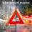 Car Triangle Reflective Tripod Foldable Emergency Breakdown Warning Sign Stop Bracket Compatible with Galant Fortis 4