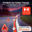Car Triangle Reflective Tripod Compatible with Ssangyong Tuling Rexton Emergency Breakdown Warning Sign Foldable Stop Bracket 2