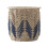 Rustics Handwoven Storage Bin Paper Cord Metal Frame-Blue 1