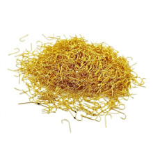100pcs Barbed Wire Carp Hooks Carbon Steel Golden 5