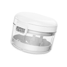 Portable Layer Drainage Denture Storage Case With Travel-White