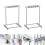 Space Efficient Mop And Broom Holder-    67 single row 2